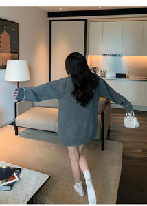 Petites filles collège Style <span class=keywords><strong>Cardigan</strong></span> rayé <span class=keywords><strong>Cardigan</strong></span> manteaux coréen tricots lâche ouvert avant Cardigans chandails tricotés pour les femmes - Product Image 6