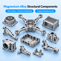 Pièces moulées sous pression en alliage de magnésium sur mesure, usinage CNC, composants métalliques de précision, service de fabrication OEM