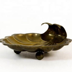 Mid century Brass Shell Tray New Design Fancy Tray Wealth Treasure Tabletop <b>Ornament</b> Creative Fruit Serving Plate <b>Kitchen</b> Decor - Product Image 1