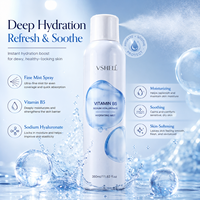 Brume Hydratante Visage 4D OEM Végane et Sans Cruauté Animale à l'Acide Hyaluronique et Vitamine B5, Anti-Âge, Anti-Rides, Luxe Fortifiant pour Peaux Grasses