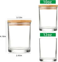 Bocaux à bougie en verre transparent en vrac de 6oz 8oz 10oz 12oz avec couvercles en or de luxe Boîtes personnalisées Emballage de boîtes à couvercle de pot de luxe uniques