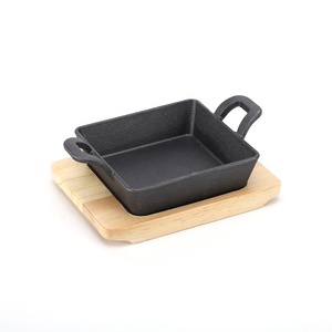 热销小型铸铁烤炉顶烤盘方形不粘涂层环保现代炒板油炸 - Product Image 1