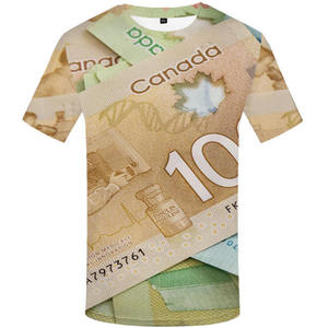 Échantillon gratuit été Logo personnalisé t-shirts hommes feuille d'érable t-shirts imprimés argent canadien vêtements Canada 3D t-shirts Streetwear - Product Image 5