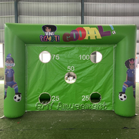 Castillo hinchable de fútbol de Pvc de grado comercial, juego de fútbol inflable para niños