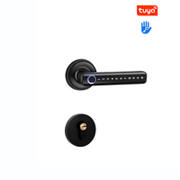 Cerradura Inteligente para Puerta con Huella Digital, Código RFID y Control por Aplicación Tuya TTlock, para Puertas de Acero, Ajustable, 50 Usuarios, Seguridad Grado C