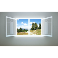 Fenêtre à battant en aluminium de conception simple NFRC TOMA, fenêtres pour maisons et appartements, grandes fenêtres en aluminium et verre
