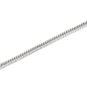 Bracelet lariat robuste en platine Pt950 blanc à triple fermoir, maillons plats décalés, unisexe, cadeau durable, minimaliste, pour le voyage - Product Image 6