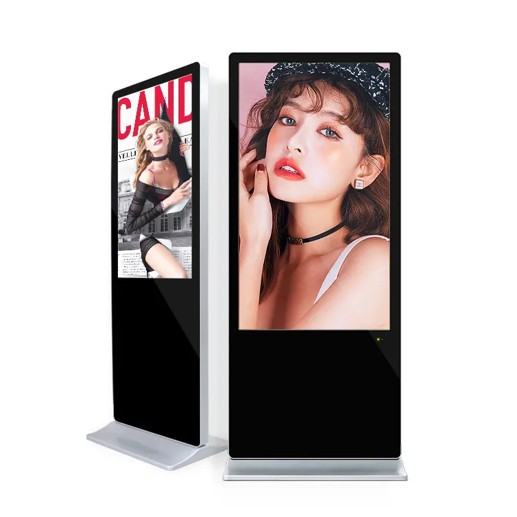 Kapalı 43 inç kapalı standı tek başına interaktif LCD dijital tabela reklam + oyuncular