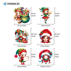 Hongcai عيد الميلاد الجنية فتاة نقل الحرارة الفينيل DTF جاهزة تصميم الصحافة لارتداء الحرارة الصحافة فيلم ورقة - Product Image 3