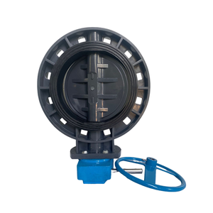 Chine entreprise fournir toutes les tailles <span class=keywords><strong>prix</strong></span> favorable en plastique UPVC poignée de vitesse plaquette vanne papillon ensemble avec brides - Product Image 2