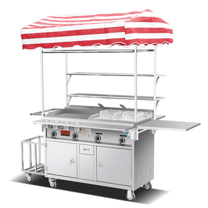 Convertible Hand <strong>Trucks</strong> Gas Snack <strong>Mobile</strong> Cart <strong>Food</strong> Trailer <strong>Mobile</strong> Stall Grill Plate Warmer Cart Outdoor Rolling Moving <strong>Food</strong> Cart