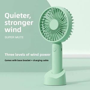<b>Mini</b> Electric Handheld Fan USB Rechargeable Silent Small Desktop Outdoor Portable 1000-1200mAh Wholesale Student - Product Image 3
