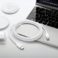 Câble USB-C vers C en nylon tressé de 2 m (6,56 pi) 60 W 100 W 5 A à charge rapide pour téléphones mobiles iPhone 15 16 17 18 Pro Max