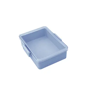 Levar 800ml Eco palha de trigo crianças bento lancheira com tampa transparente