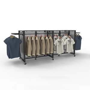 Tùy chỉnh hiện đại kim loại quần áo kệ trưng bày miễn phí tầng đứng cho cửa hàng may mặc cơ giới Gondola - Product Image 6