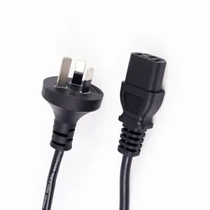 SAA 2M Extension Lead 3-Pin Australian Power Cord for Laptop 3x2.5mm2 Moulded Plug 10A Rated 5m AC Power Cable for Australia