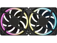 140 ventiladores de levitación magnética RGB de 140 mm - Kit de inicio de ventiladores duales con sistema ICUE LINK Hub - Negro 2000 RPM 145CFM