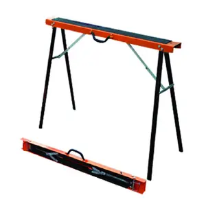 HICEN Folding Steel Saw Stand Metal Trestle Workbench Metal Saw Horse Working Bench Support