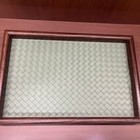 Vente en gros de plaques en bois de noyer brun de luxe plateau de présentation de bijoux vert kaki pour la décoration intérieure plateau de service de bague de fête