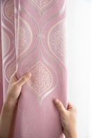 Rideaux occultants jacquard en polyester à œillets, motif feuilles dorées de luxe, ignifuges, isolants, sur mesure, toutes saisons, design moderne