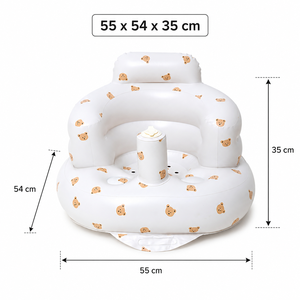 Seggiolino da Bagno Gonfiabile per Neonati in PVC Impermeabile, Design <span class=keywords><strong>a</strong></span> Orso con Fori di Drenaggio, Grande Sedia da <span class=keywords><strong>Doccia</strong></span> per Bambini, Produzione OEM Personalizzata - Product Image 2