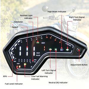 LED Digital Motorcycle Speedometer Tachometer for NXR150 DM200 Vento CrossMax 170 XR150 <b>Modified</b> Dashboard - Product Image 4