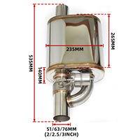 DEX Silencieux à Soupape de Haute Qualité pour Voiture Kit de Silencieux Valvetronic Universel 2/2.5/3 Pouces Acier Inoxydable Soupape à Vide d'Échappement