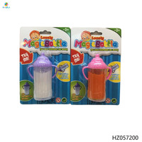 WonderMagic Lot de 2 Bouteilles Magiques en Plastique Effet Liquide Disparaissant – Jeu de Rôle et Tours de Magie – Bouteilles de Lait qui Disparaissent – 3 Ans et Plus