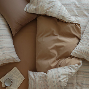 Ensemble de housse de <span class=keywords><strong>couette</strong></span> de luxe 100% coton, literie avec couleur unie, respirante et douce pour la peau, ensemble de literie jacquard - Product Image 3