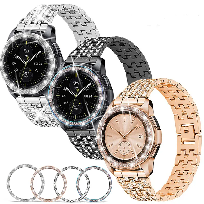 Для Galaxy Watch 3 алмазная рамка для Samsung Galaxy Watch 3 41 мм Рамка чехол Защитная Женская металлическая рамка кольцо бампер