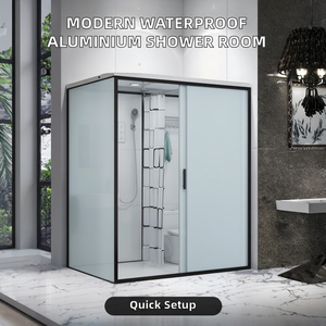 وحدات حمام مسبقة الصنع من سبائك الألومنيوم المقاومة للماء بتصميم صناعي تقليدي حديث، إطار لحوض الاستحمام سهل التركيب - Product Image 3