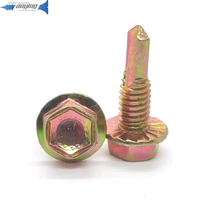 Vis de toiture autotaraudeuse à tête hexagonale avec rondelle en caoutchouc # 10X 5/8 # 12X 2 # 14X 7/8 Vis Zinc