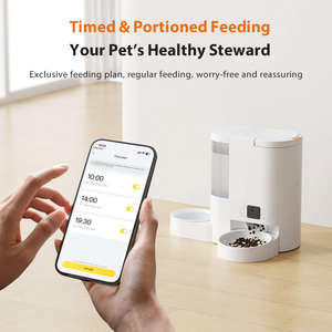 Distributeur d'eau <span class=keywords><strong>et</strong></span> de nourriture intelligent 2-en-1 pour animaux de compagnie, caméra WiFi, station de nourriture automatique pour chats <span class=keywords><strong>et</strong></span> chiens tout-en-un avec contrôle par application <span class=keywords><strong>et</strong></span> 110-240V - Product Image 3