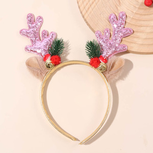 Serre-tête de Noël fait main transfrontalier, motif bois de <span class=keywords><strong>cerf</strong></span>, clochette et paillettes, pour adultes et enfants, accessoire de fête pour <span class=keywords><strong>cheveux</strong></span> - Product Image 4