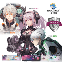 Clavier mécanique de jeu SKYLOONG GK104 PRO 8K Quantum Mech Ruby Theme avec écran de 2,0 pouces, 3 boutons rotatifs, interrupteurs KTT, remplacement à chaud