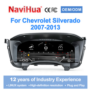 หน้าจอ Navihua สำหรับ Chevrolet Silverado ปี 2007-2013 อัพเกรดแผงหน้าปัดรถยนต์ LCD มาตรวัดความเร็วอัตโนมัติ ระบบ Linux จอแสดงผลดิจิตอล - Product Image 1