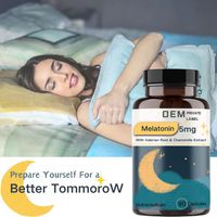 OEM Private Label Gélules de Mélatonine 5mg Sommeil Racine de Valériane Extrait de Camomille Détente Naturelle Complément 90