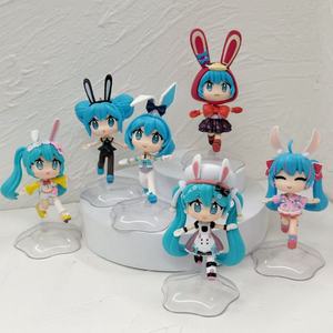 Juego de 6 Figuras de 10 cm, Versión de Chicas Conejitas Miku, Figura de PVC de Anime, Juego de Caja Sorpresa Gachapon, Premios de Juego, Juguetes - Product Image 2