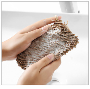 Directo de fábrica, nueva bolsa de jabón de yute de ramio de algodón hecha a mano, Red de espuma para uso doméstico en el baño, esponja vegetal colgante para cepillo corporal - Product Image 6