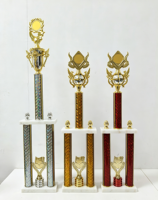 Trofeos Personalizados Populares de Plástico con Base de Mármol para Competiciones de Cricket, Exhibiciones de Autos de Carreras DL26