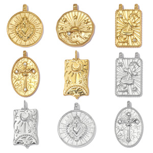 จี้รูปหัวใจ ดาว และพระจันทร์ สไตล์ยุโรปอเมริกัน HB662 ทำจากสแตนเลสสตีล สำหรับผู้หญิง สร้อยคอรูปดวงอาทิตย์ เครื่องประดับสแตนเลสสตีล - Product Image 5