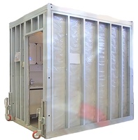 Unidad Interior Modular Moderna Quacent de Estructura de Acero Ligero con Ruedas y Ojos de Elevación para Baño Prefabricado
