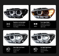 Ensemble de phares avant de voiture DLW, LED DRL, lumière de jour laser pour BMW Série 1 F20 2015-2018