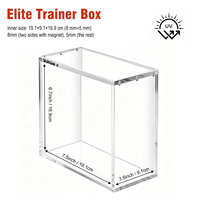 Boîte d'affichage en acrylique épaisse personnalisée avec protection UV, boîte en acrylique ETB, boîte magnétique puissante pour cartes Elite Trainer Box