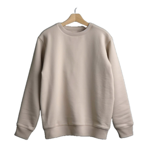 Cozy Winter Sweatshirt with Thick Fleece and Long Sleeves Casual <b>Crewneck</b> Lightweight Terry Cotton Pullover - Product Image 2