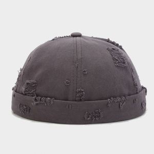 Autumn Fall New Arrival Trendy Worn Out <b>Brimless</b> Dad Hat Baseball <b>Cap</b> Distressed Docker Hat - Product Image 5