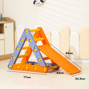 Montessori Kapalı Tırmanma Seti, Yürümeye Başlayan Çocuklar İçin Bebek Üçgen Tırmanma Çerçevesi, Oyun Alanı, Kaydıraklı Kubbe Oyun Setleri - Product Image 2