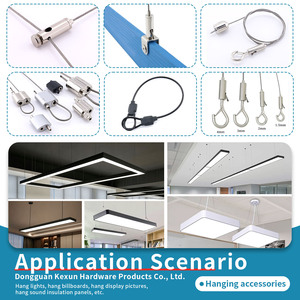 Kit de clips de câblage réglables avec crochets à ressort pour la gestion des fils au <span class=keywords><strong>plafond</strong></span> et la suspension d'éclairage - Product Image 5
