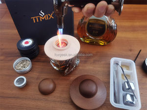 Smoker de Cocktail, Kit avec pistolet à corde, bois, pour fumer le whisky, 4 sortes de puces en bois, <span class=keywords><strong>outil</strong></span> de Bar, pour boire - Product Image 4