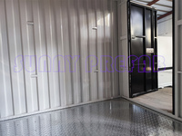 PORTES MULTIPLES Cloison en acier Matériau préfabriqué Assemblage empilable Conteneur mobile pliable Unités de stockage portable en libre-service